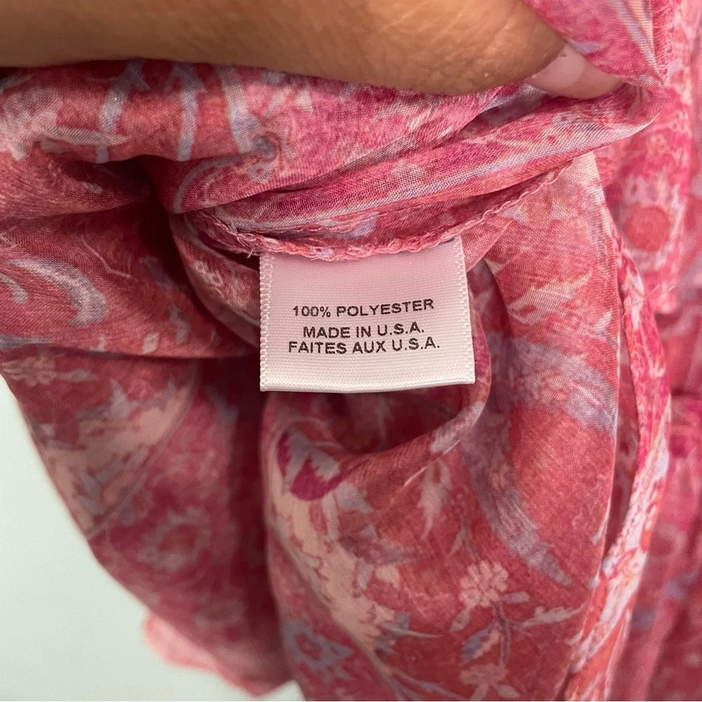 Misa Lilian Dress Mini Ruffle Pink Floral in Washed Rose Size Small NWT - Picture 9 of 9